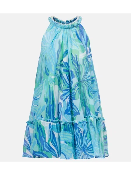 Rochie Poupette St Barth cu imagine albastru
