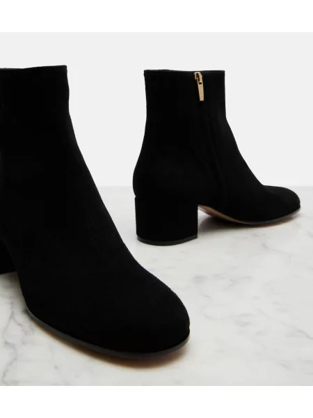 Cizme scurte Gianvito Rossi din piele de căprioară negru
