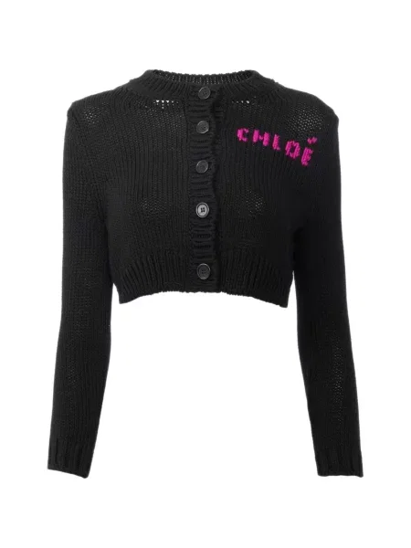 Cardigan Chloé tricotate negru