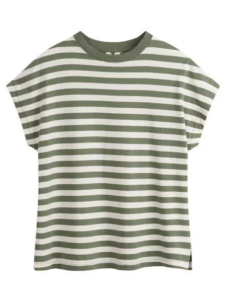 MELA Tricou MADHU verde alb