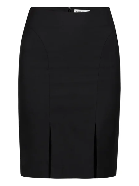 Fusta mini Nina Ricci de lână cu crăpătură negru