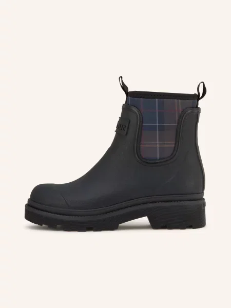 Kozaki z wytłaczanym logo model Cynthia Chelsea Welly' Barbour czarne