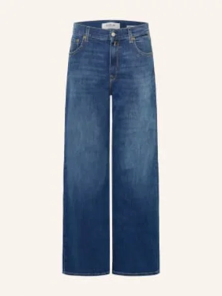 Replay Jeansy Wide Leg Cary blau niebieskie