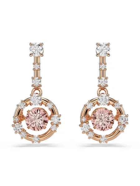 Swarovski Uhani rožnato / roza zlata