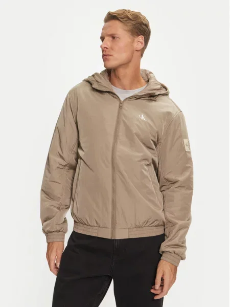 Prehodna jakna Calvin Klein Jeans siva