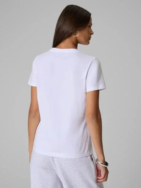 T-shirt regular gładki 4F biała