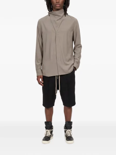 Lung cămașă Rick Owens asimetrică gri