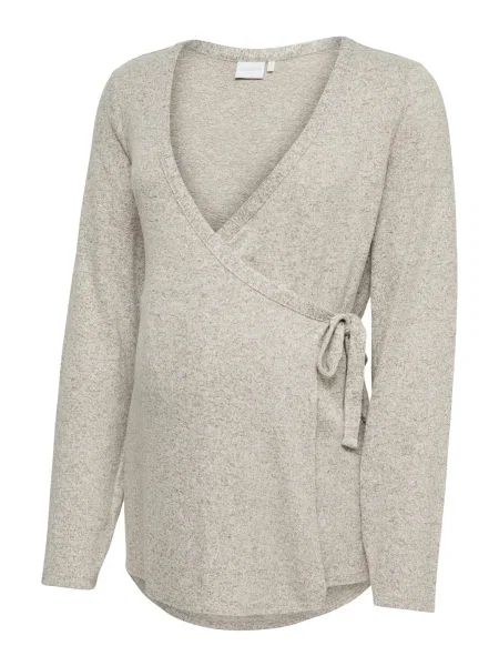 MAMALICIOUS Geacă tricotată MLALICE TESS amestecat maro