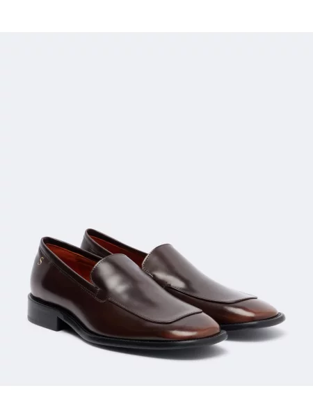 Pantofi loafer Acne Studios din piele maro