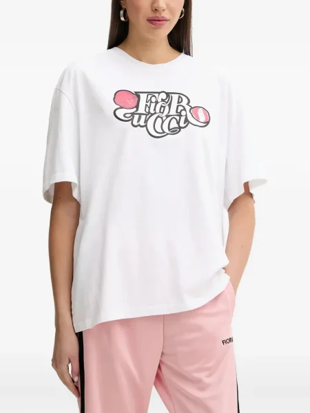 Tricou Fiorucci cu imagine alb