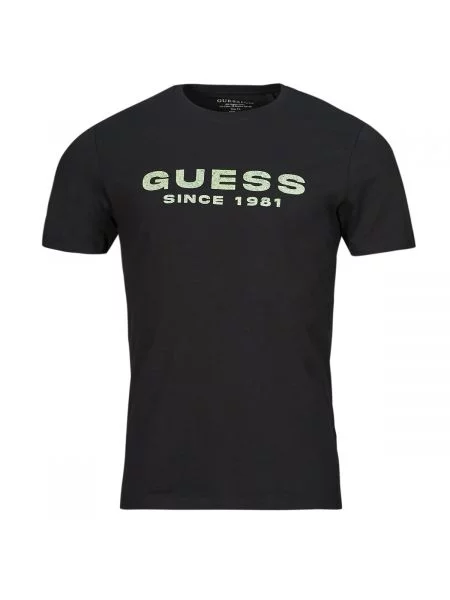 Majica Guess s autogramom crna
