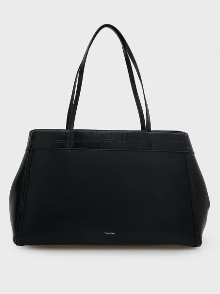 Сумка Calvin Klein на кнопках чорна