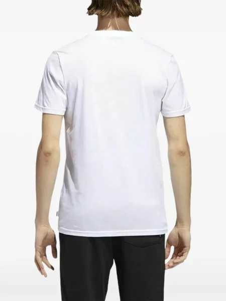 Tricou polo Adidas tricotate cu imagine fără mâneci alb