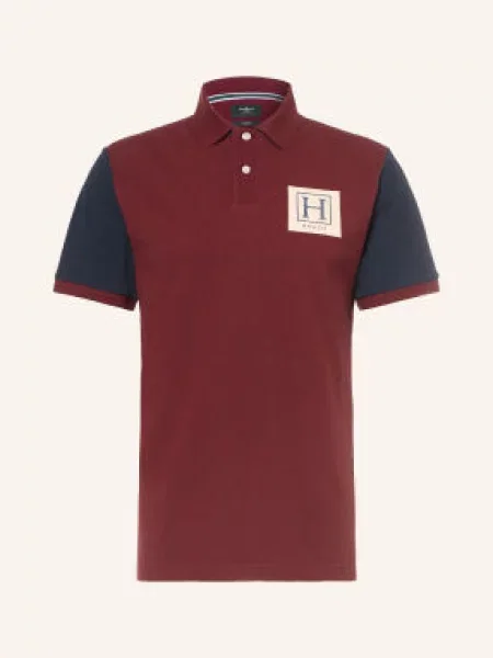 Hackett London Polokošile Z Piké Heritage tmavě / tmavě modrá červená