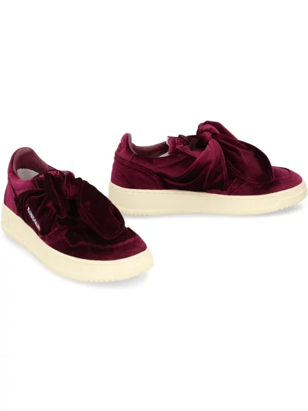Sneakersy Autry z kokardką czerwone
