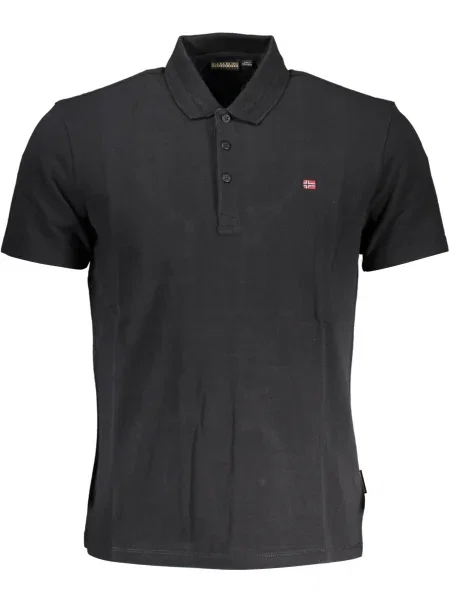 Polo Napapijri cu mâneci scurte negru