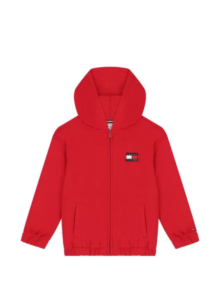Bluza z kapturem dziecięca Tommy Hilfiger czerwona