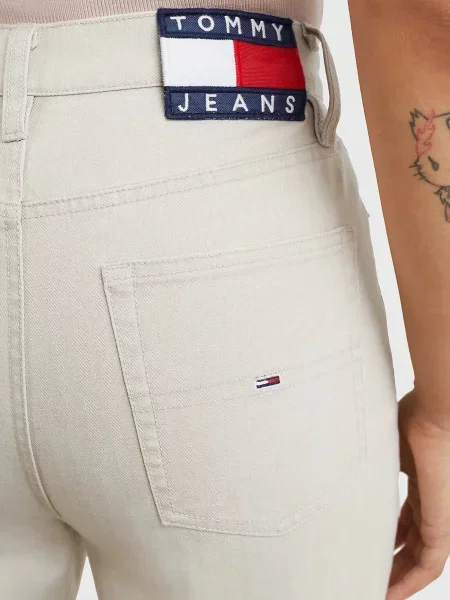 Широкі джинси Tommy Jeans в ялинку білі