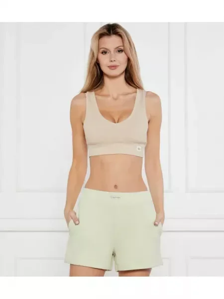 Cropped farmerek Calvin Klein bézs