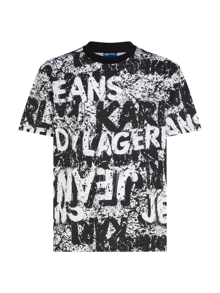 Τζιν πουκάμισο Karl Lagerfeld Jeans λευκό