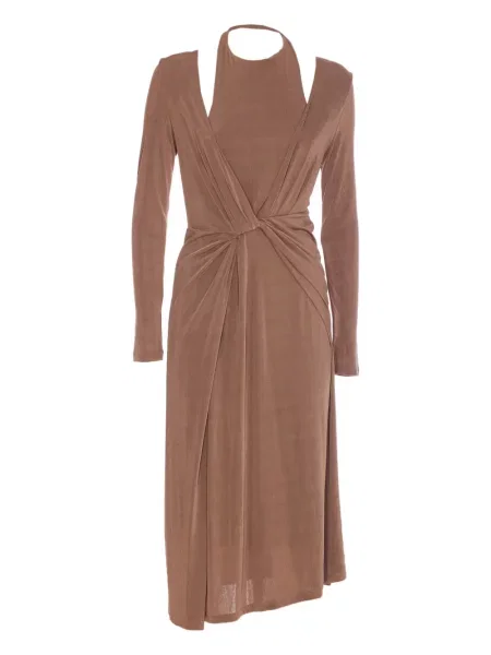 Asimetriškas kostiumas suknele Eleh ruda