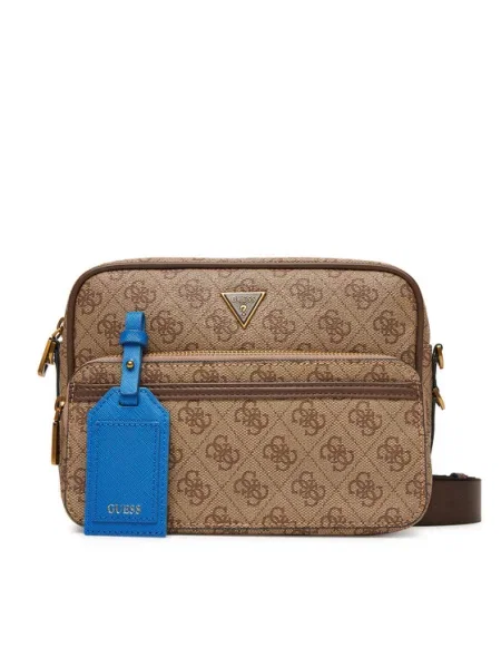 GUESS Taška cez rameno MILANO béžová hnedá