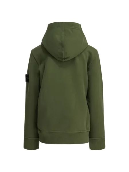 Bluza z kapturem dziecięca Stone Island zielona