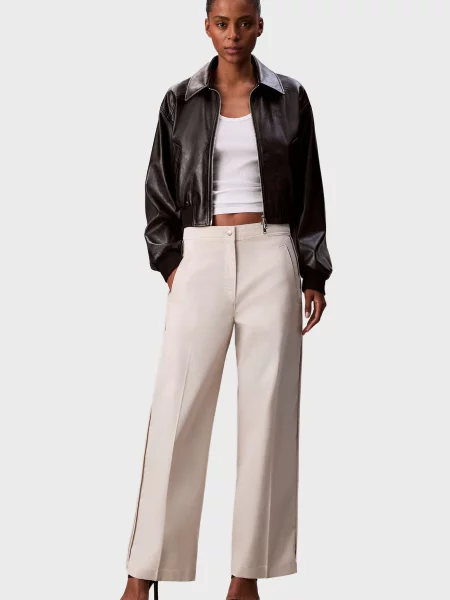 Смугасті штани Calvin Klein Jeans білі