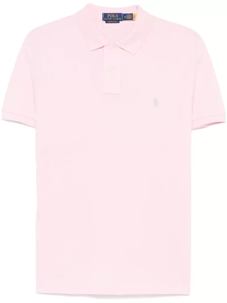 Siuvinėta dryžuota polo marškinėliai Polo Ralph Lauren balta