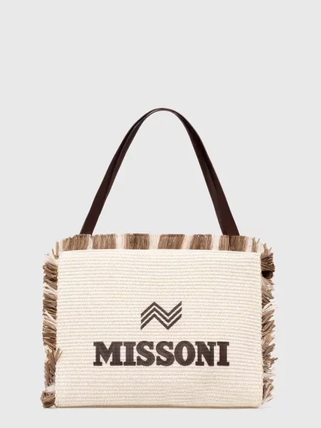 Shopperka Missoni beżowa