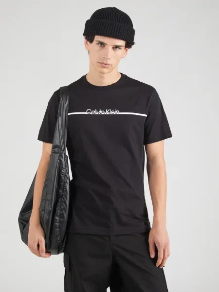 Tričko Calvin Klein s autogramom čierna