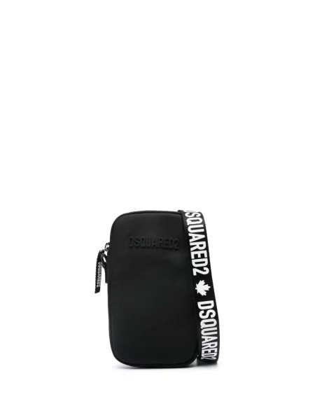 Geantă Dsquared2 cu autograf negru