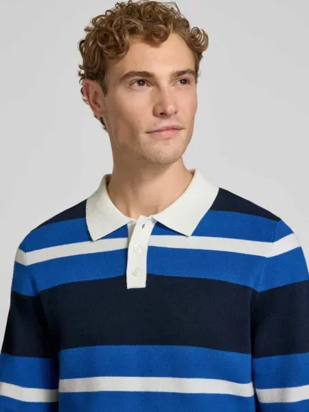 Koszulka polo o kroju regular fit z mieszanki Mcneal granatowa