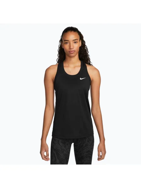 Tank top de antrenament pentru femei Nike Dri-Fit Racerback Tank Top black negru