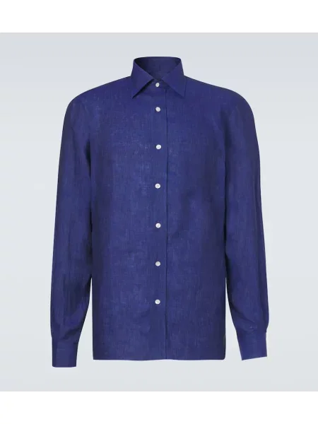 Cămașă Rubinacci de in albastru