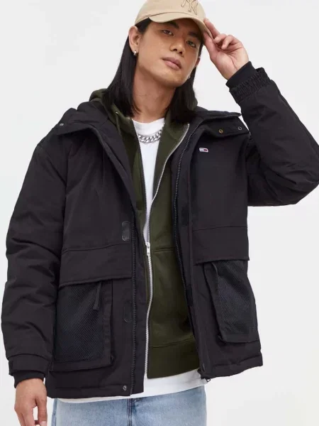 Яке Tommy Jeans зимен модел черно
