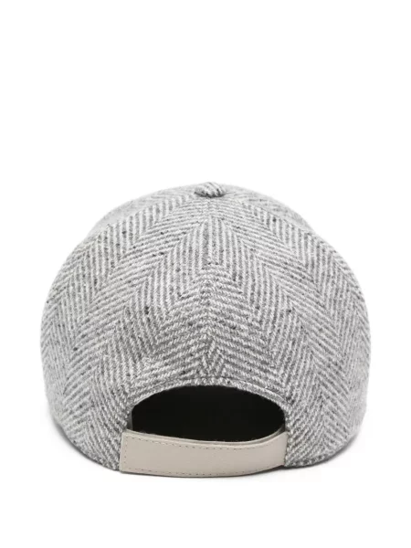 Șapcă Eleventy cu model herringbone gri