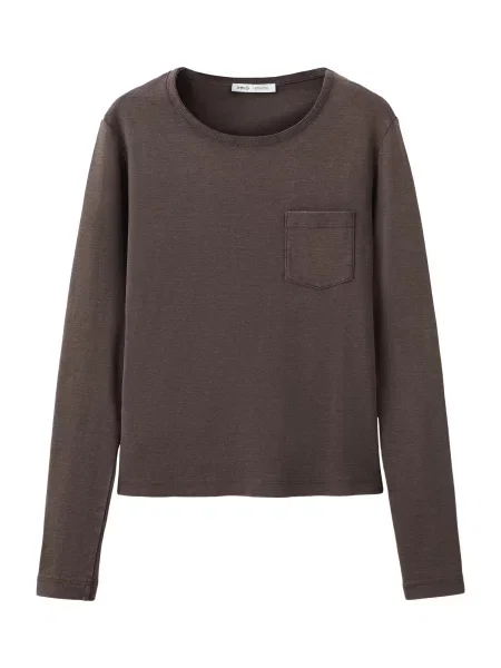 MANGO Tricou LAVI ciocolatiu