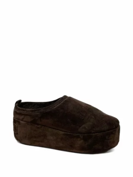 Mules Balenciaga na platformě hnědé