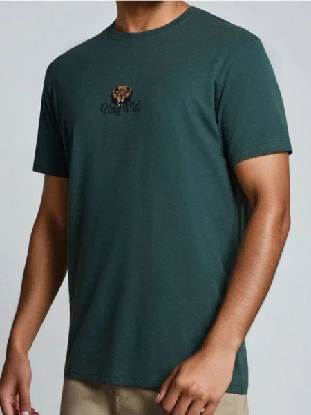 Sinsay Koszulka z krótkim rękawem zielony