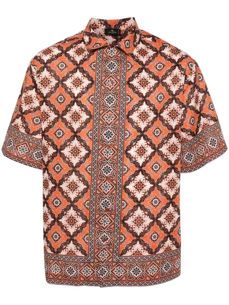 Cămașă Etro cu imagine portocaliu