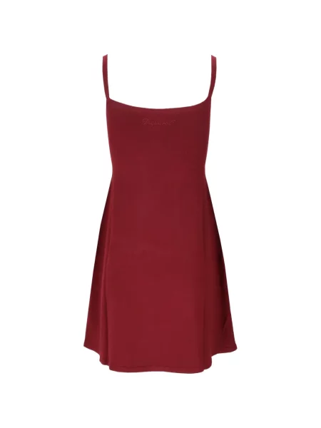 Rochie mini Dsquared2 fără mâneci evazată roșu