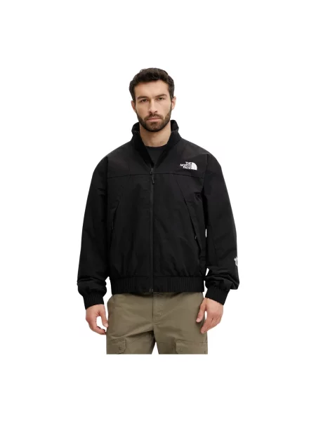 Lniany kurtka bomber The North Face czarny