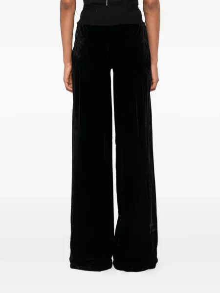 Pantaloni Rick Owens de catifea negru
