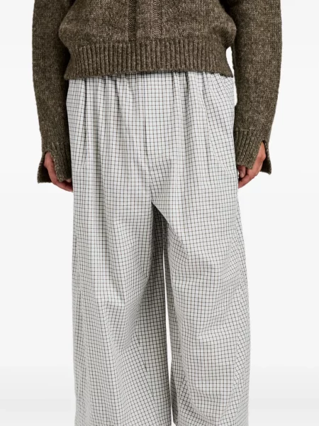 Pantaloni Proenza Schouler White Label în carouri alb
