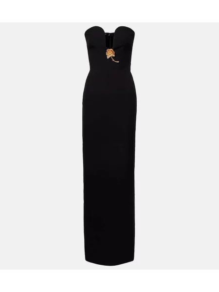 Rochie Roland Mouret cu model floral fără bretele negru