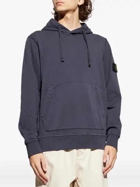 Bluza z kapturem Stone Island z kamieniami niebieska