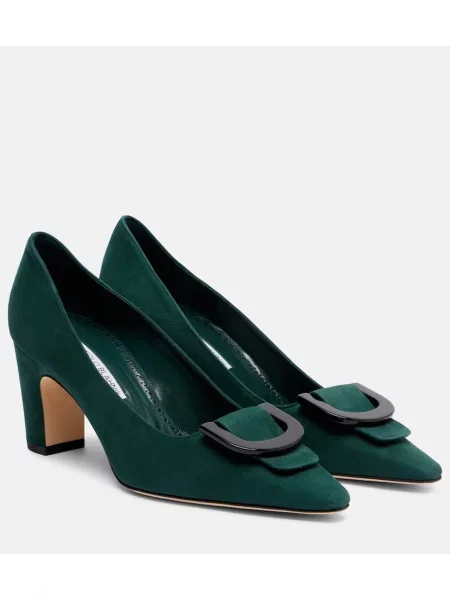 Salonarji Manolo Blahnik iz semiša zelena