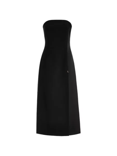 Rochie midi Genny fără bretele negru