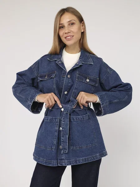 Джинсова куртка YUKI темно-синій синя